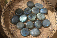 Polished Labradorite Palm Stones x 20 From Tulear, Madagascar