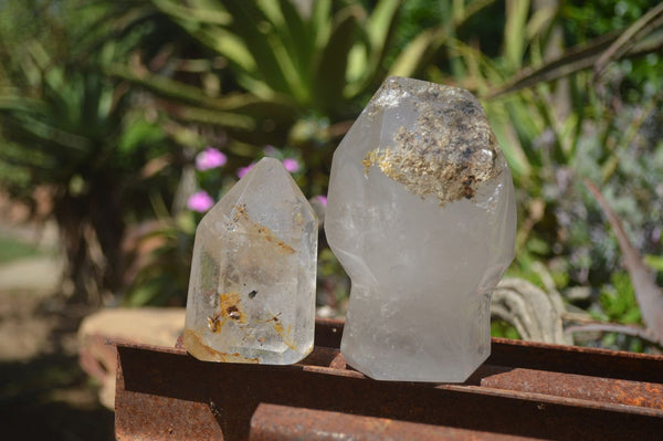 Polished Quartz Crystals x 2 From Madagascar