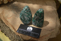 Polished Rare Emerald Mica In Matrix Standing Free Forms x 4 From Mutoko, Zimbabwe