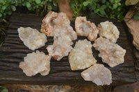 Natural Limonite Quartz Clusters x 12 From Solwezi, Zambia