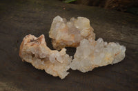 Natural Limonite Quartz Clusters x 12 From Solwezi, Zambia