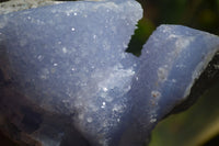 Natural Blue Lace Agate Geode Specimens x 3 From Malawi