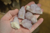 Natural Amethyst Spirit Quartz Clusters x 20 From Boekenhouthoek, South Africa