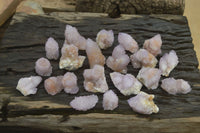 Natural Amethyst Spirit Quartz Clusters x 20 From Boekenhouthoek, South Africa