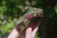 Polished Bastite Dragons Blood Stone Points x 2 From Tshipise, South Africa