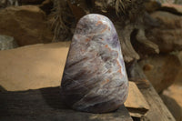 Polished Chevron Amethyst Standing Free Form x 1 from Madagascar