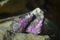 Natural Metallic Purpurite Cobbed Specimens x 6 From Erongo, Namibia