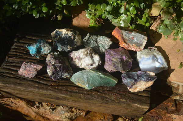 Natural Assortment Of Cobbed Specimens x 12 From Southern Africa