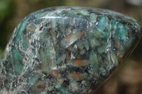 Polished Rare Emerald Mica In Matrix Standing Free Forms x 3 From Mutoko, Zimbabwe