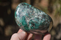 Polished Rare Emerald Mica In Matrix Standing Free Forms x 3 From Mutoko, Zimbabwe