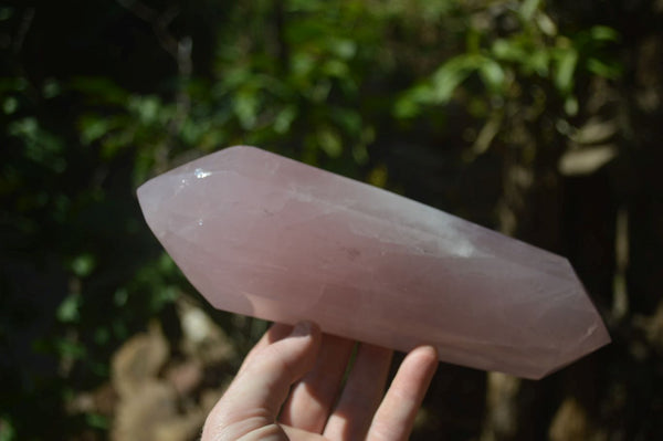 Polished Double Terminated Rose Quartz Point x 1 From Ambatondrazaka, Madagascar