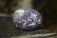 Polished Lepidolite with Pink Rubellite Palm Stones x 26 From Ambatondrazaka, Madagascar