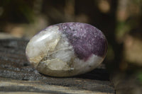 Polished Lepidolite with Pink Rubellite Palm Stones x 26 From Ambatondrazaka, Madagascar