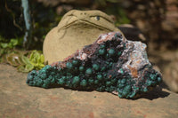 Natural Ball Malachite On Quartz Matrix Specimen x 1 From Kambove, Congo