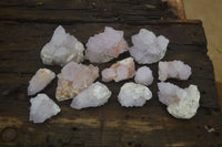 Natural Cactus Flower Spirit Quartz Clusters x 12 From Boekenhouthoek, South Africa