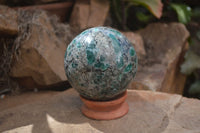 Polished Rare Emerald Mica In Matrix Sphere x 1 From Mutoko, Zimbabwe