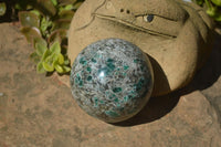 Polished Rare Emerald Mica In Matrix Sphere x 1 From Mutoko, Zimbabwe