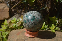 Polished Rare Emerald Mica In Matrix Sphere x 1 From Mutoko, Zimbabwe