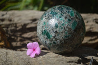 Polished Rare Emerald Mica In Matrix Sphere x 1 From Mutoko, Zimbabwe