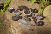 Natural Smokey Amethyst Crystals x 12 From Chiredzi, Zimbabwe