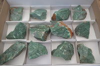 Natural Swazi Jade Cobbed Specimens x 12 from Swaziland