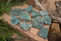 Natural Swazi Jade Cobbed Specimens x 12 from Swaziland