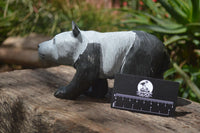 Hand Made Soap Stone Panda Carving x 1 From Zimbabwe