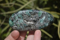 Polished Rare Emerald Mica In Matrix Free Forms x 6 From Mutoko, Zimbabwe