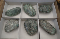 Polished Rare Emerald Mica In Matrix Free Forms x 6 From Mutoko, Zimbabwe