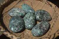 Polished Rare Emerald Mica In Matrix Free Forms x 6 From Mutoko, Zimbabwe