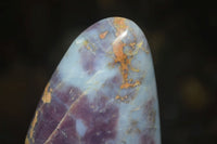 Polished Blue Rose Quartz Standing Free Forms x 2 From Madagascar