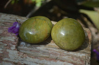 Polished Green Opal Free Forms x 12 From Antsirabe, Madagascar