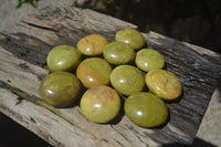 Polished Green Opal Free Forms x 12 From Antsirabe, Madagascar