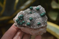 Natural Ball Malachite On Quartz Matrix Specimens x 3 From Kambove, Congo