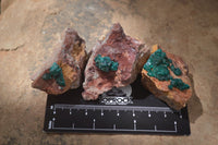 Natural Dioptase On Dolomite Specimens x 6 From Likasi, Congo