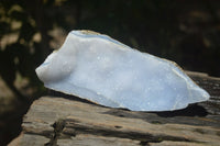 Natural Crystalline Blue Lace Agate Plates x 2 From Namibia