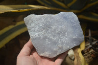 Natural Crystalline Blue Lace Agate Plates x 2 From Namibia