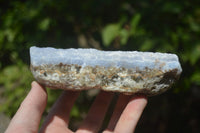 Natural Crystalline Blue Lace Agate Plates x 2 From Namibia