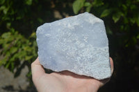 Natural Crystalline Blue Lace Agate Plates x 2 From Namibia