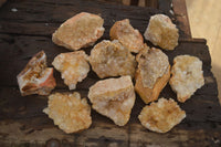 Natural Limonite Quartz Clusters x 12 From Solwezi, Zambia