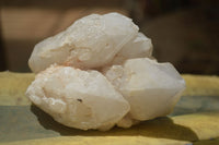 Natural Pineapple Candle Quartz Crystal Specimens x 3 Antsirabe, Madagascar