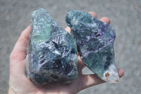 Natural Watermelon Fluorite Cobbed Specimens x 9 From Uis, Namibia