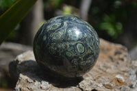 Polished Stromatolite Jasper Spheres x 3 From Katsepy, Madagascar