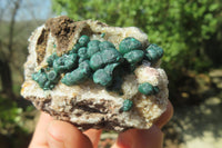 Natural Ball Malachite On Quartz Matrix Specimens x 6 From Kambove, Congo