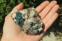 Natural Ball Malachite On Quartz Matrix Specimens x 6 From Kambove, Congo