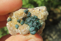 Natural Ball Malachite On Quartz Matrix Specimens x 6 From Kambove, Congo