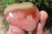 Polished Polychrome Jasper Hearts x 12 From Madagascar