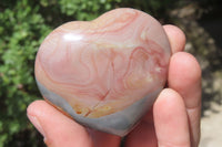 Polished Polychrome Jasper Hearts x 12 From Madagascar