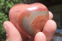 Polished Polychrome Jasper Hearts x 12 From Madagascar