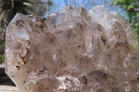 Polished Smokey Window Quartz Crystals x 4 From Madagascar